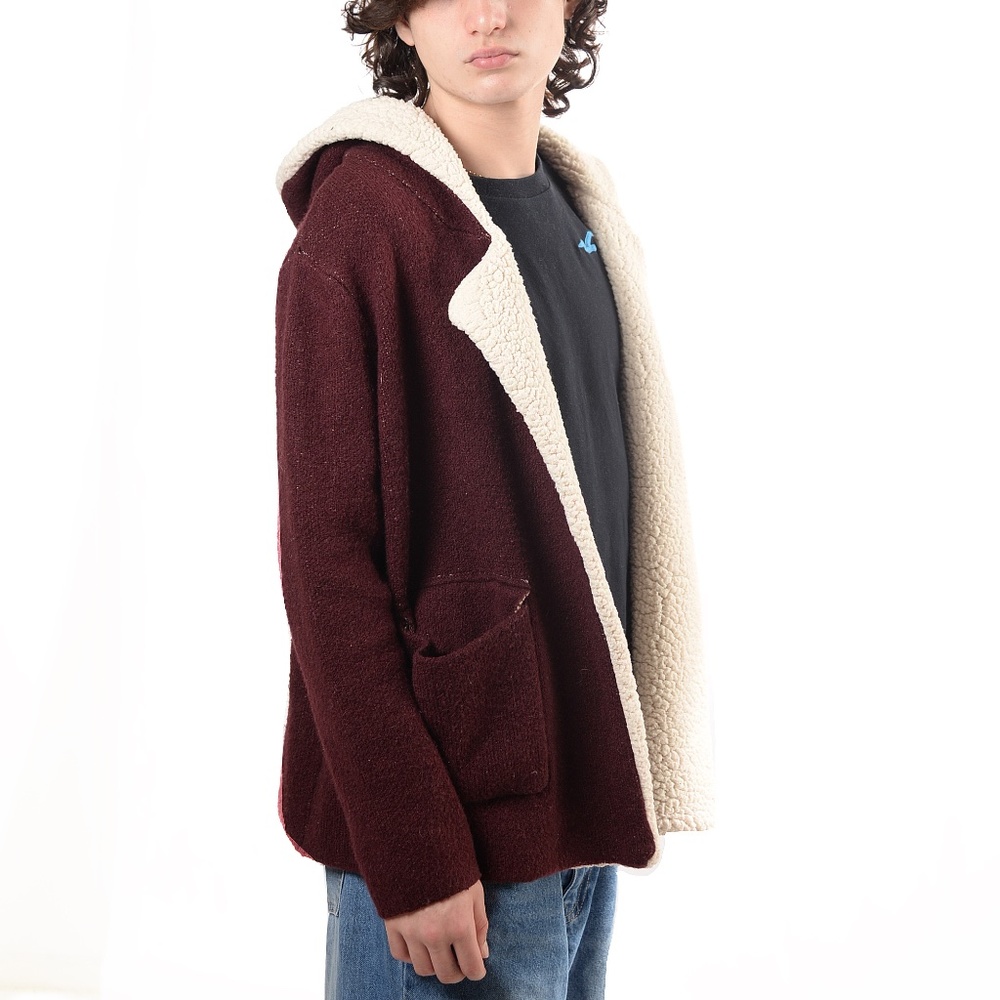 Vintage Pull & Bear Hooded Coat with sherpa.